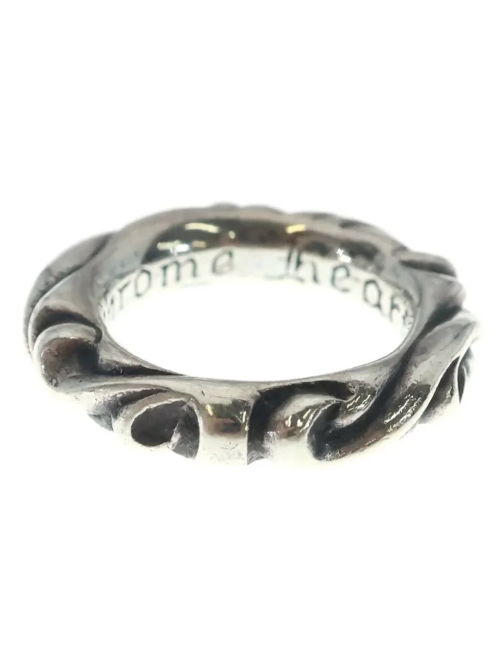 Chrome Hearts Scrl Band Scroll Ring Silver